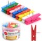 Wooden Push Pin Clips 50 Pcs, Pins Clips Creative Paper Clips with Pins for Cork Board and Photo Wall No Holes for The Paper